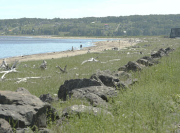 Le pont du train de la plage de Haldimand