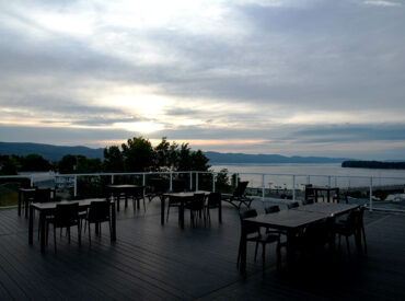 Terrasse vue sur la baie de Gaspé