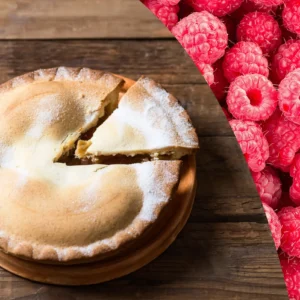 Tarte au sucre et aux framboises